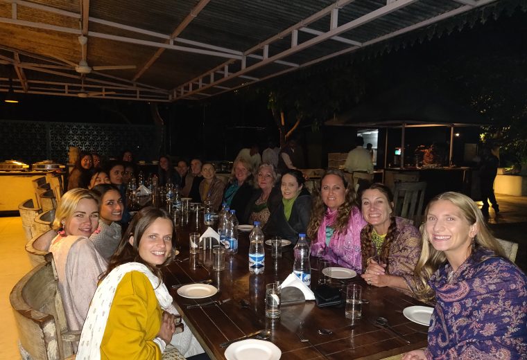 Dinner with volunteers