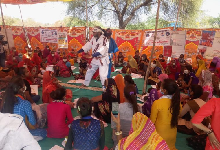 Self defence training on women day